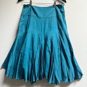 All Saints Teal A-Line skirt 100% cotton size small